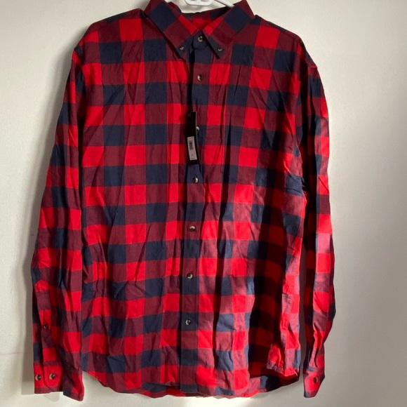 Banana republic button Luxe Cotton  down men's XL flannel shirt - Picture 3 of 8